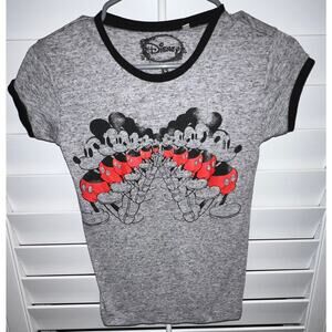 Kids Mickey Mouse Disney Mirrored Ringer T-Shirt